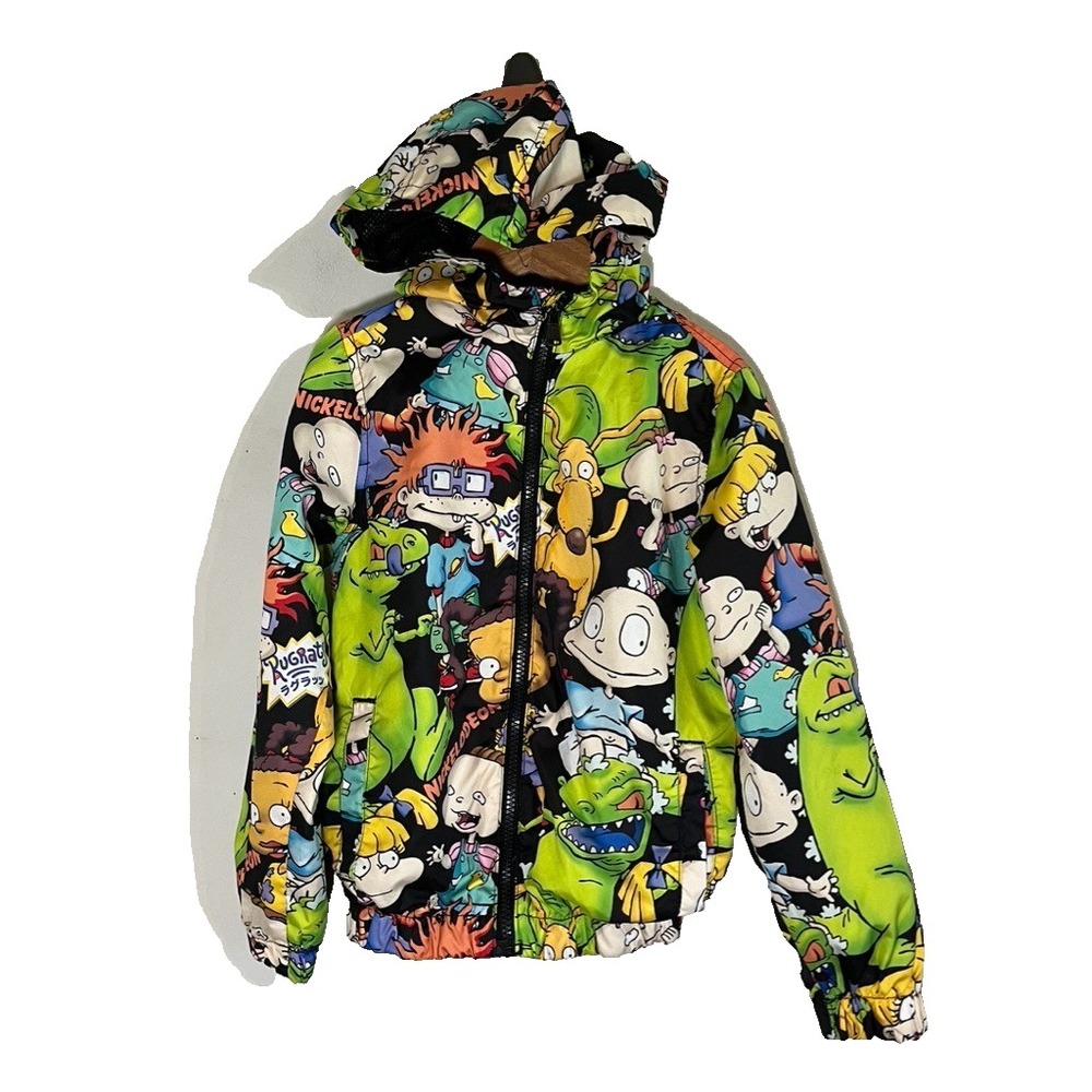 Nickelodeon Rugrats Full Zip Hood Jacket Kids 6 Colorful Playful Windbreaker